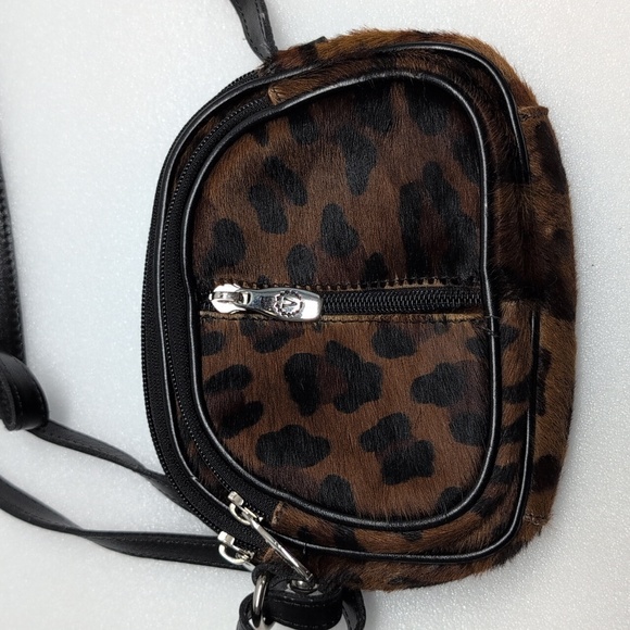 Valentina Leopard Print Calf Hair Crossbody Mini Bag - Picture 2 of 16